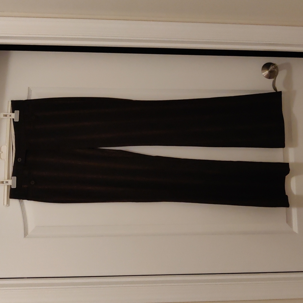 Stalish dress pants with lyrics thread.